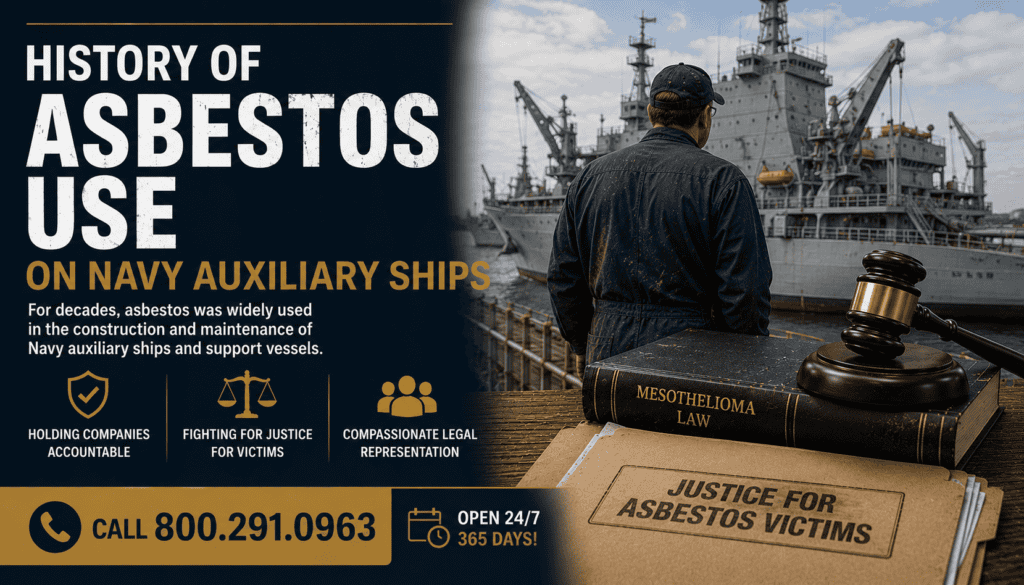 History of Asbestos Use on Navy Auxiliary Ships Mesothelioma