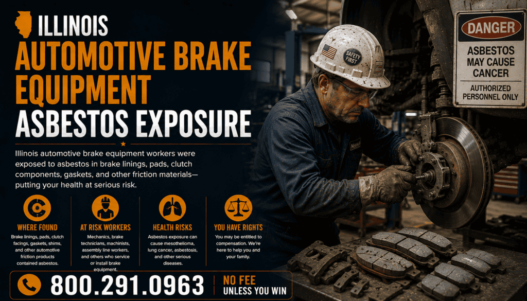 Illinois Automotive Brake Equipment Asbestos Exposure Mesothelioma Lawsuit