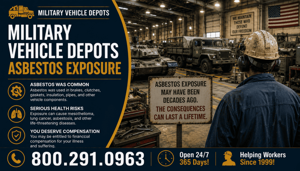 Military Vehicle Depots Asbestos Exposure Mesothelioma