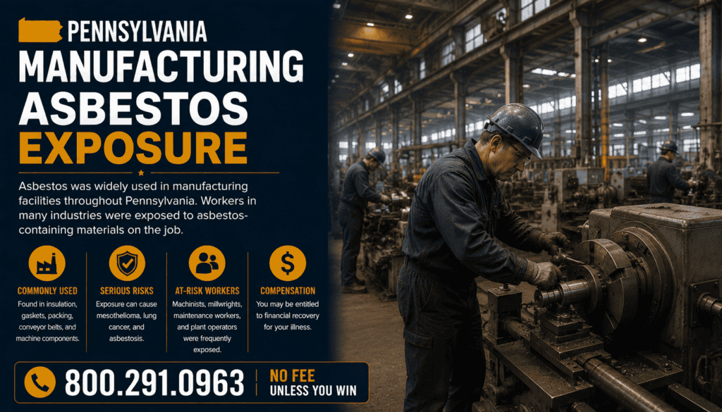 Pennsylvania Manufacturing Asbestos Exposure Mesothelioma