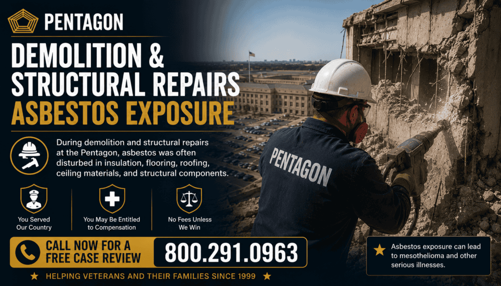 Pentagon Demolition & Structural Repairs Asbestos Exposure