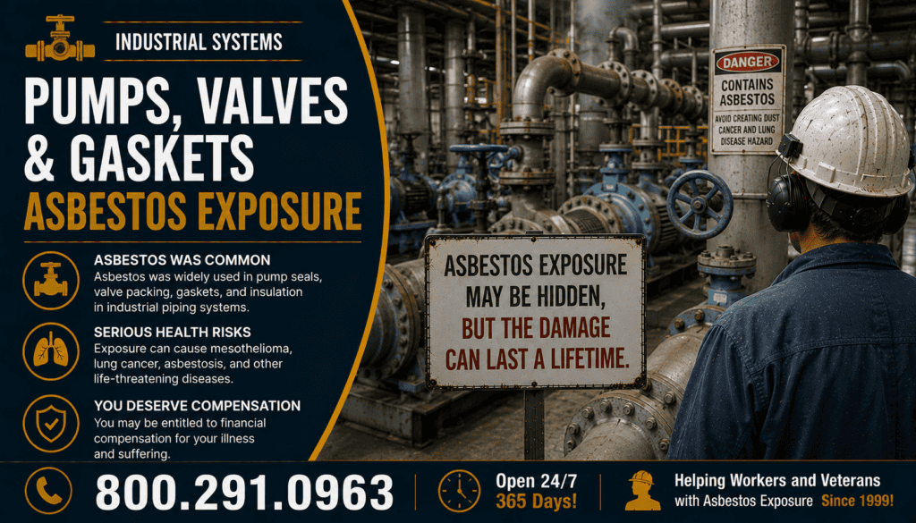 Pumps, Valves & Gaskets Asbestos Exposure Mesothelioma