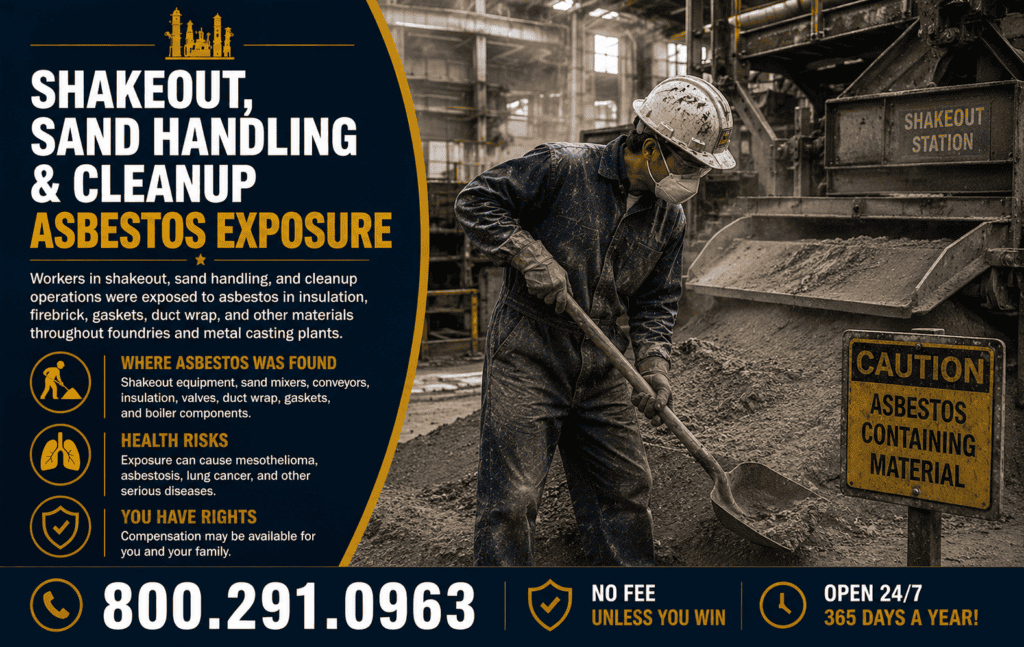 Shakeout, Sand Handling & Cleanup Asbestos Exposure Mesothelioma