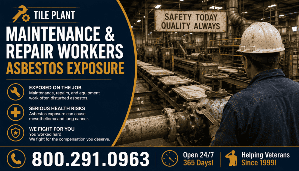 Tile Plant Maintenance & Repair Workers Asbestos Exposure Mesothelioma