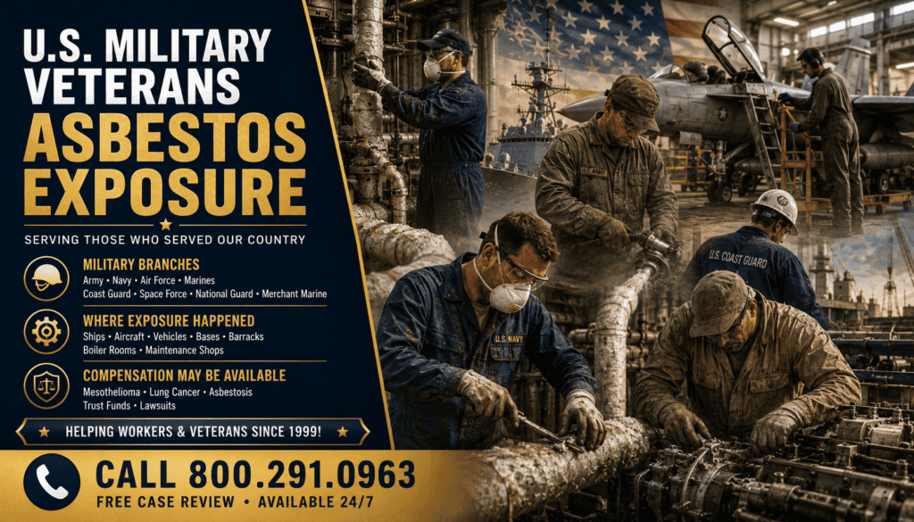 U.S. Military Veterans and Asbestos Exposure and Mesothelioma Lawsuit