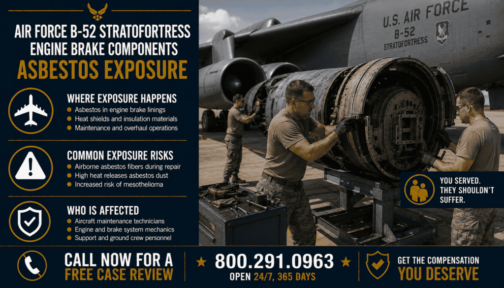 Air Force B-52 Stratofortress Engine & Brake Components - Mesothelioma