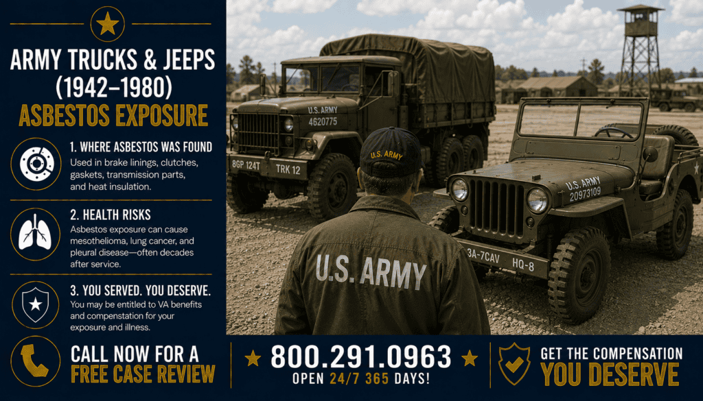 Army Trucks & Jeeps (1942–1980) Asbestos Exposure - Mesothelioma