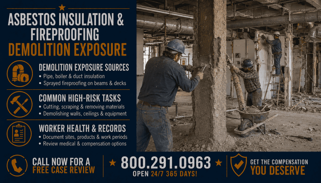 Asbestos Insulation & Fireproofing Demolition Exposure - Mesothelioma