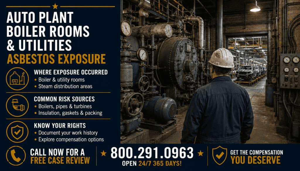 Auto Plant Boiler Rooms & Utilities Asbestos Exposure - Mesothelioma