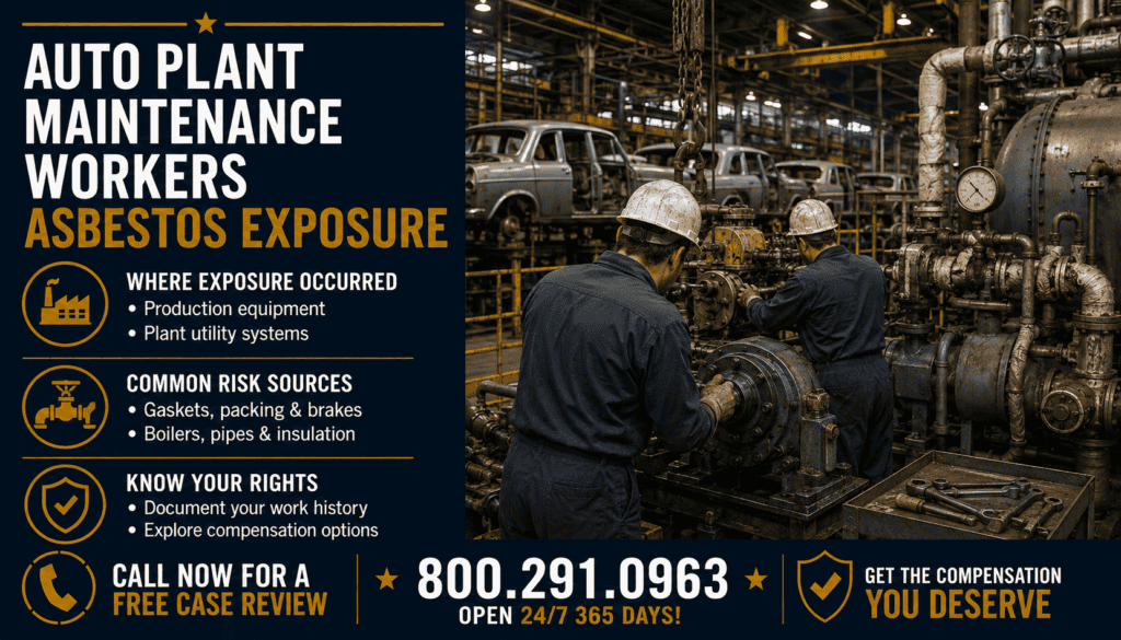 Auto Plant Maintenance Workers Asbestos Exposure - Mesothelioma