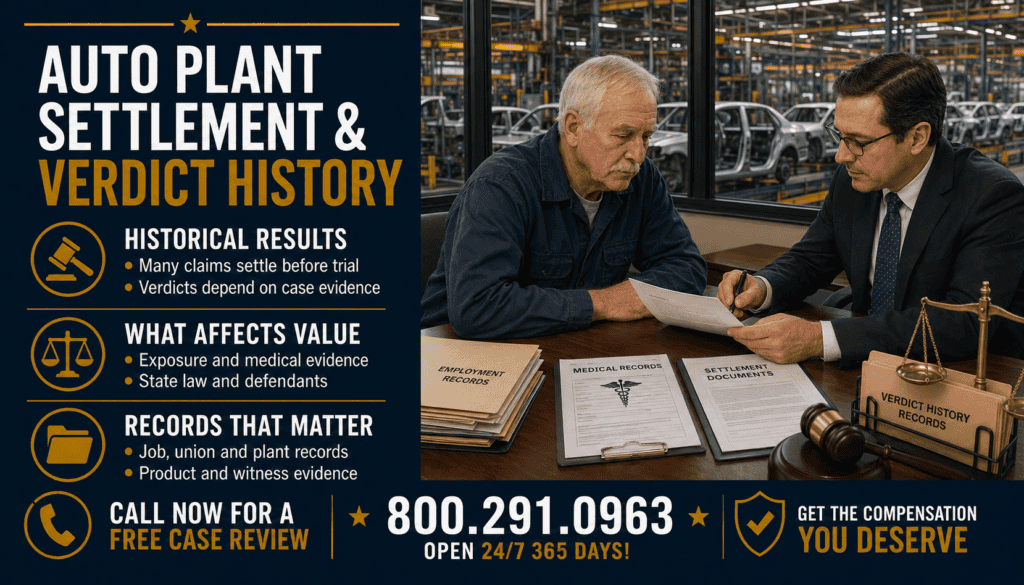 Auto Plant Settlement & Verdict History - Mesothelioma