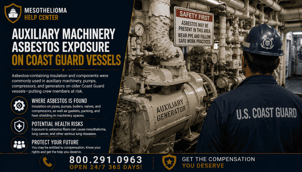 Auxiliary Machinery Asbestos Exposure on Coast Guard Vessels - Mesothelioma