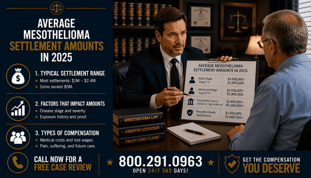Average Mesothelioma Settlement Amounts in 2025