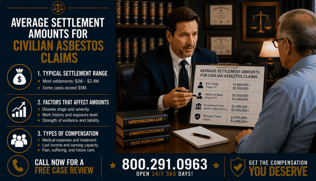 Average Settlement Amounts for Civilian Asbestos Claims