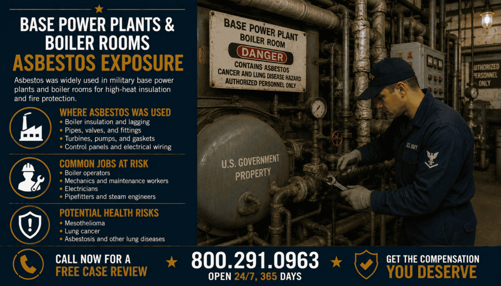 Base Power Plants & Boiler Rooms Asbestos Exposure - Mesothelioma