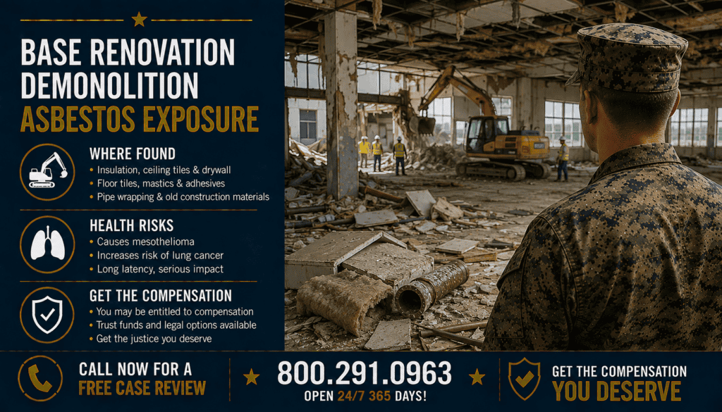 Base Renovation & Demolition Asbestos Exposure - Mesothelioma