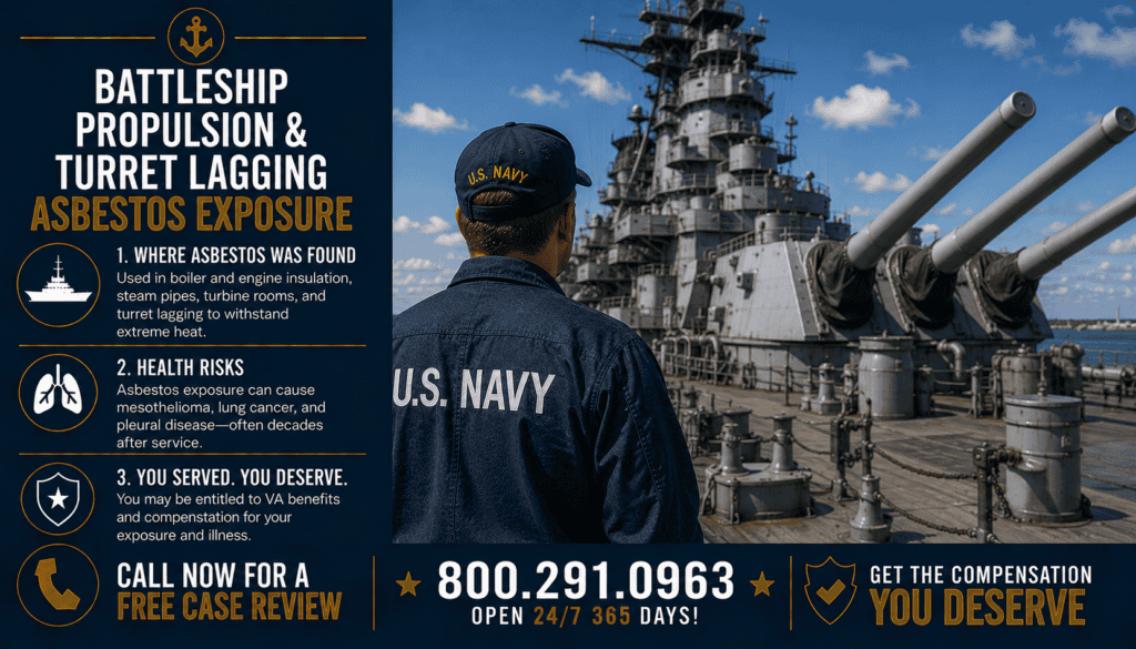 Battleship Propulsion & Turret Lagging Exposure - Mesothelioma