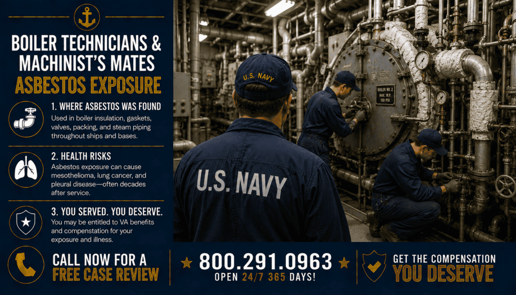 Boiler Technicians & Machinist’s Mates Asbestos Exposure - Mesothelioma