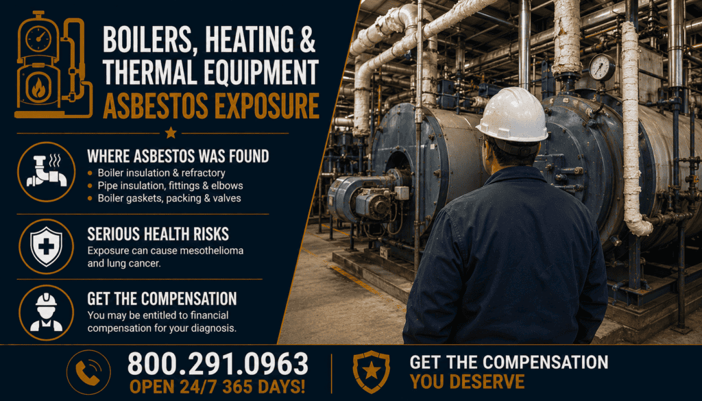 Boilers, Heating & Thermal Equipment Asbestos Exposure - Mesothelioma Lawsuit