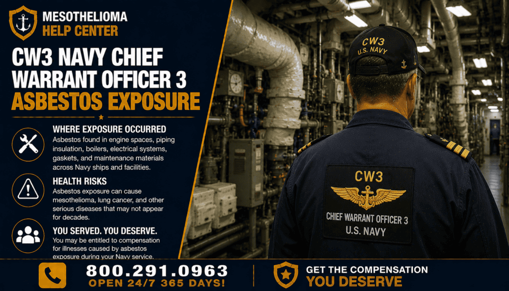 CW3 Navy Chief Warrant Officer 3 Asbestos Exposure - Mesothelioma