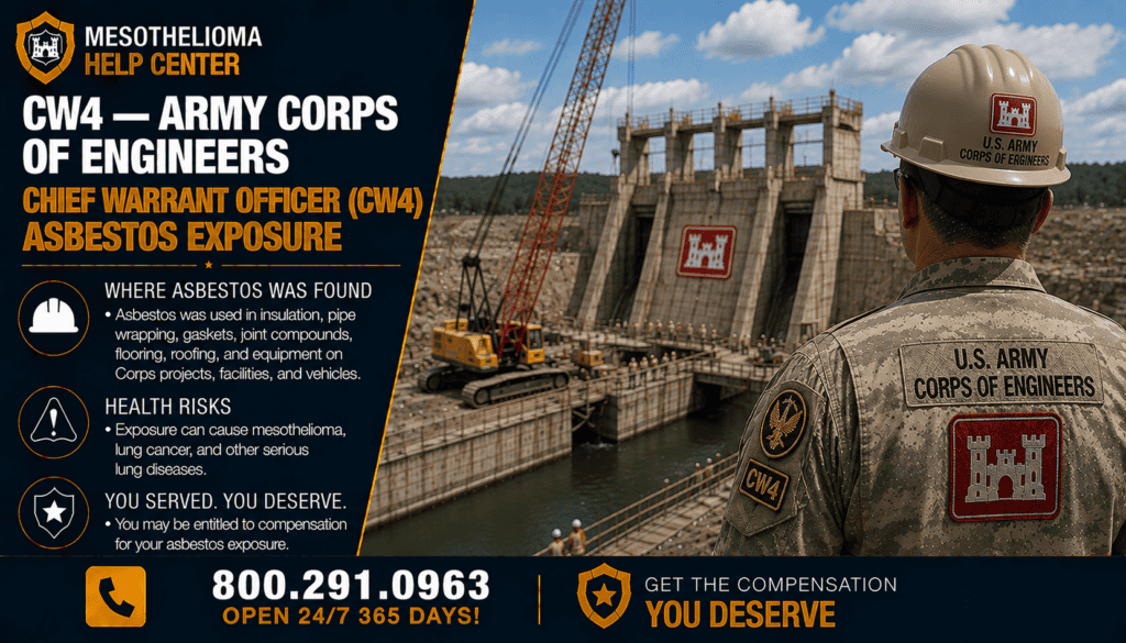 CW4 Army Corps of Engineers Chief Warrant Officer - Mesothelioma