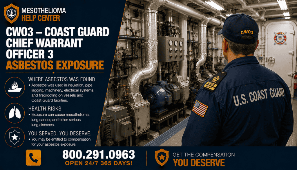 CWO3 – Coast Guard Chief Warrant Officer 3 Asbestos Exposure - Mesothelioma