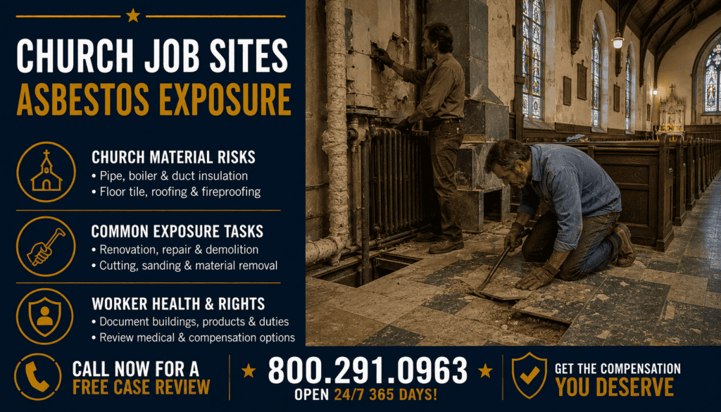 Church Job Sites Asbestos Exposure - Mesothelioma