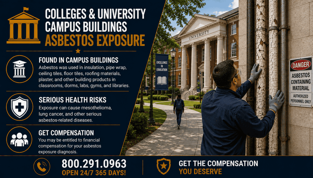 Colleges & University Campus Buildings Asbestos Exposure - Mesothelioma