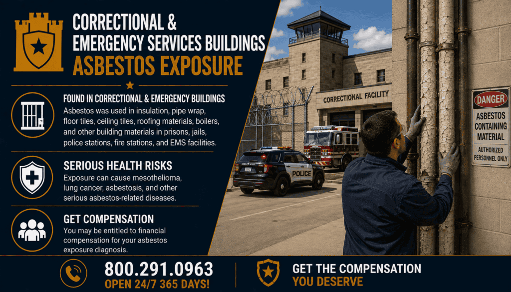 Correctional & Emergency Services Buildings Asbestos Exposure - Mesothelioma