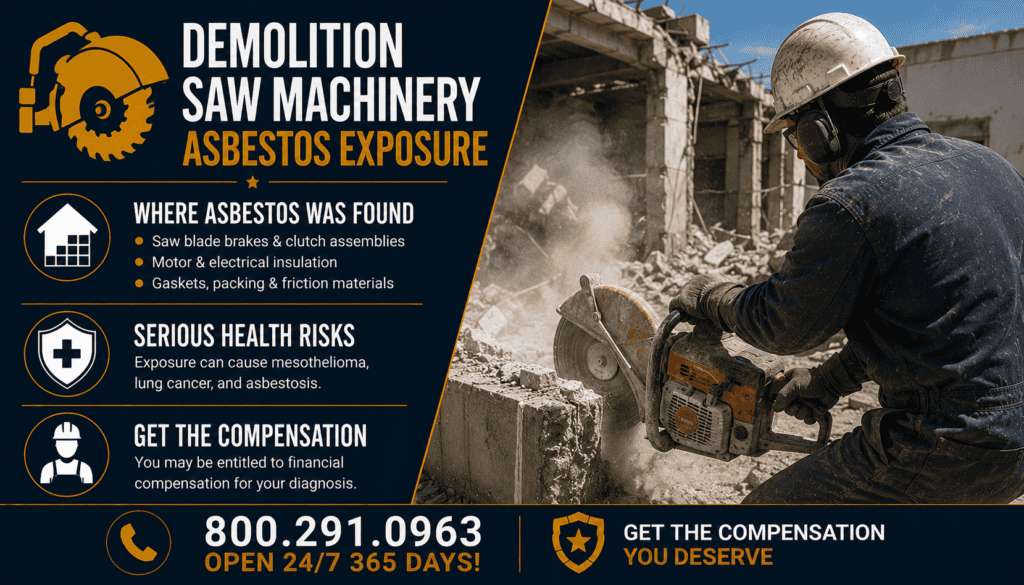 Demolition Saw Machinery Asbestos Exposure - Mesothelioma