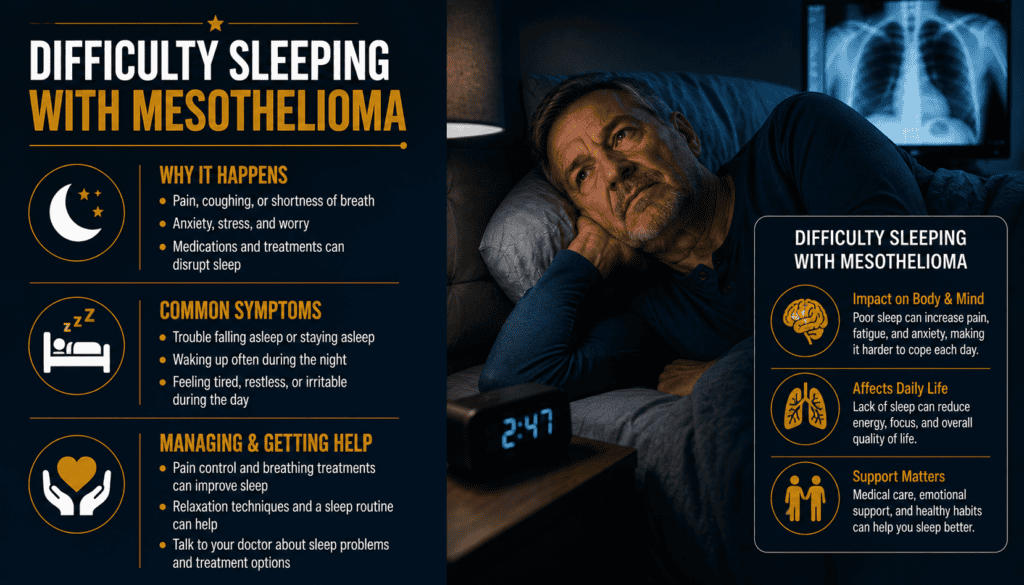 Difficulty Sleeping with Mesothelioma - Mesothelioma Symptom