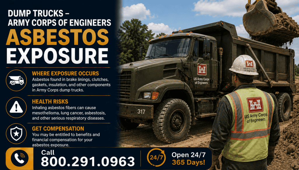 Dump Trucks – Army Corps of Engineers - Mesothelioma