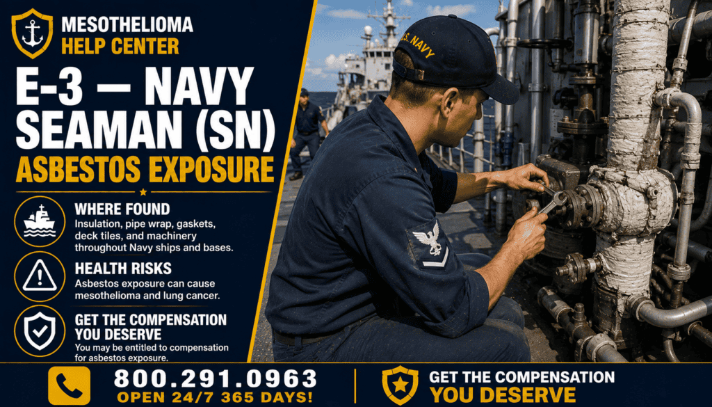 E-3 — Navy Seaman (SN) Asbestos Exposure - Mesothelioma Lawsuit