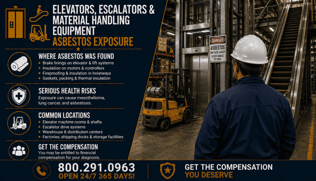 Elevators, Escalators & Material Handling Equipment Asbestos Exposure - Mesothelioma