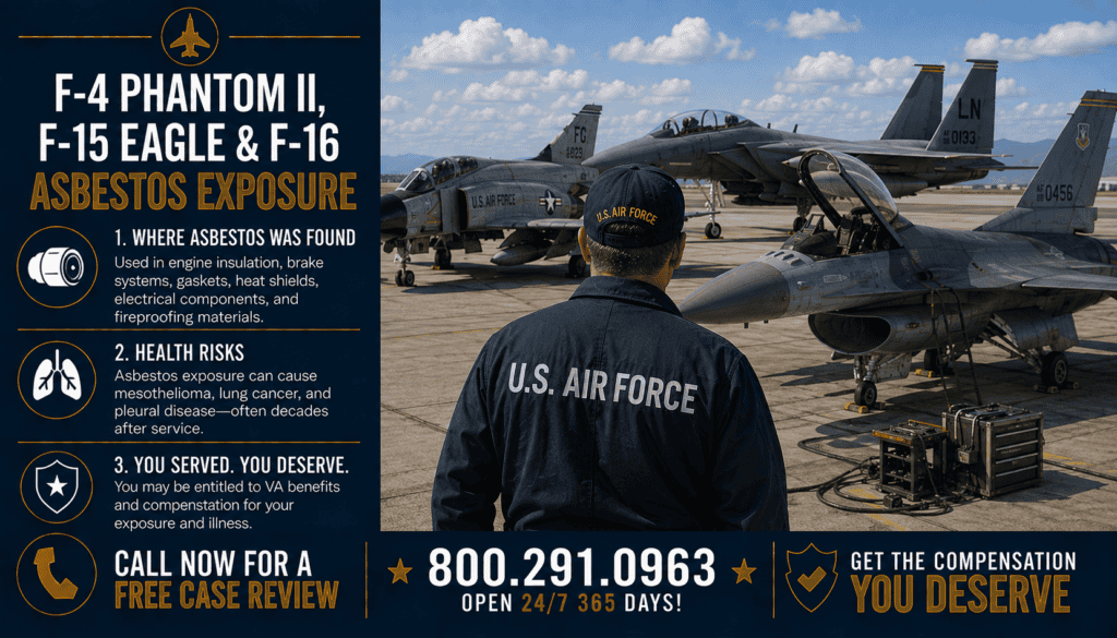 F-4-Phantom II, F-15 Eagle & F-16 Asbestos Exposure
