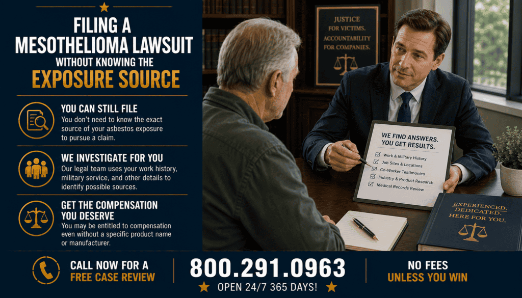 Filing a Mesothelioma Lawsuit Without Knowing the Exposure Source
