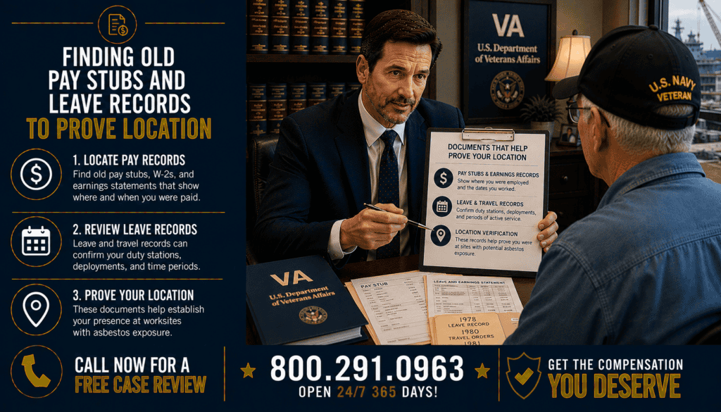 Finding Old Pay Stubs and Leave Records to Prove Location - Mesothelioma