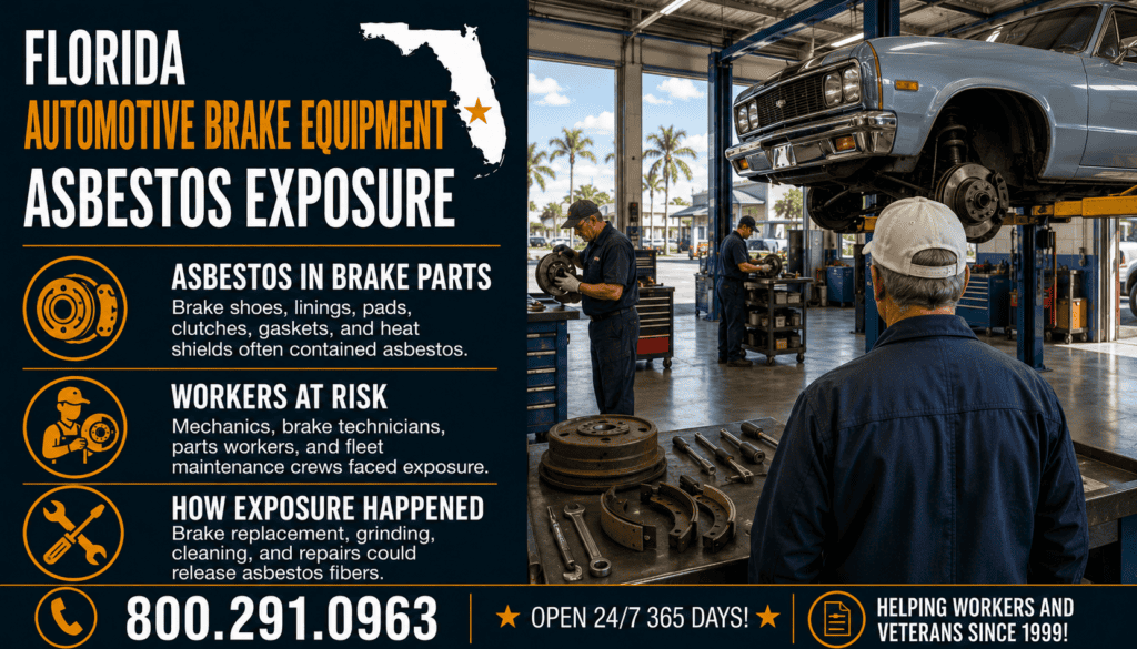 Florida Automotive Brake Equipment Asbestos Exposure - Mesothelioma