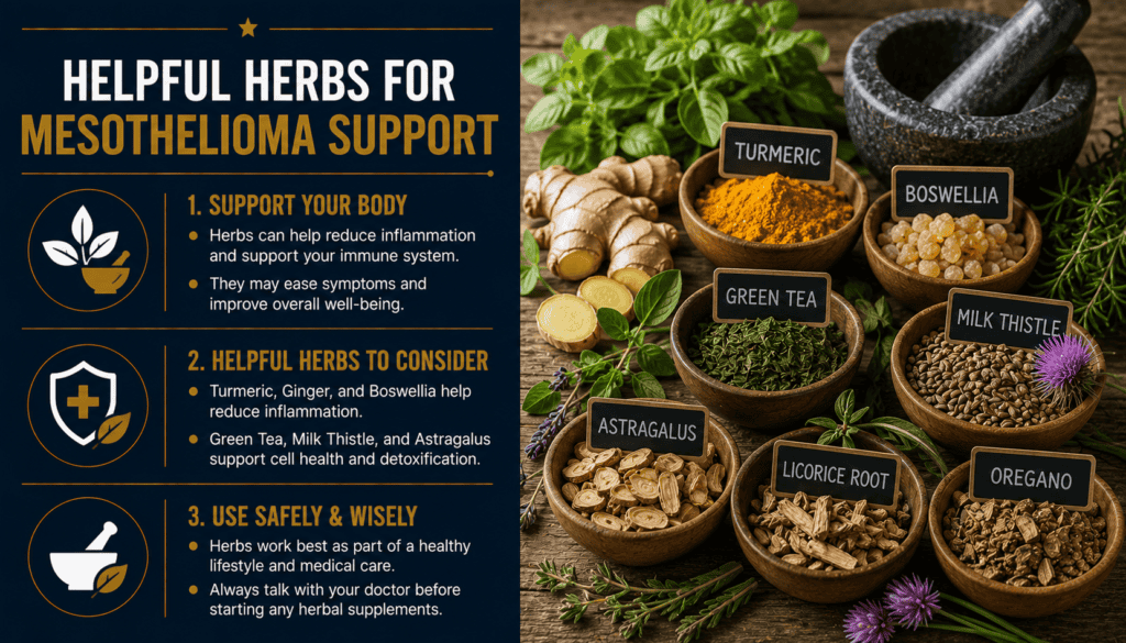 Helpful Herbs for Mesothelioma Support - Mesothelioma Treatment