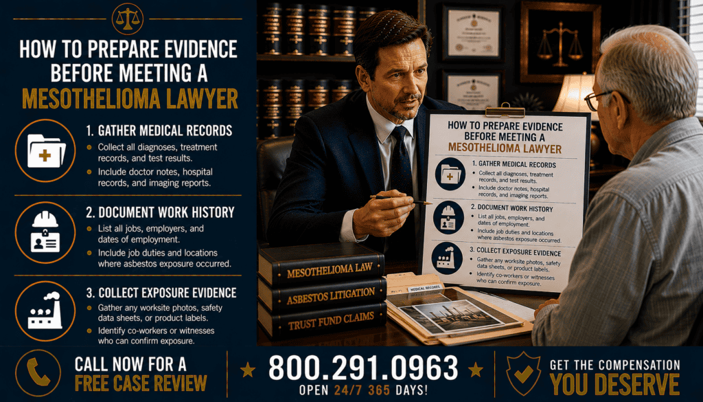 How to Prepare Evidence Before Meeting a Mesothelioma Lawyer