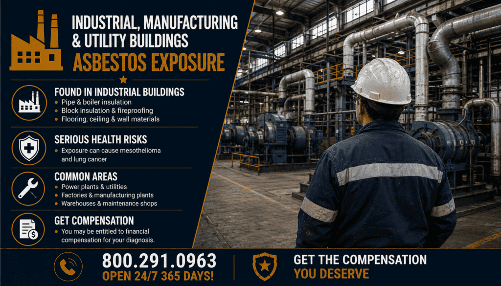 Industrial, Manufacturing & Utility Buildings Asbestos Exposure - Mesothelioma