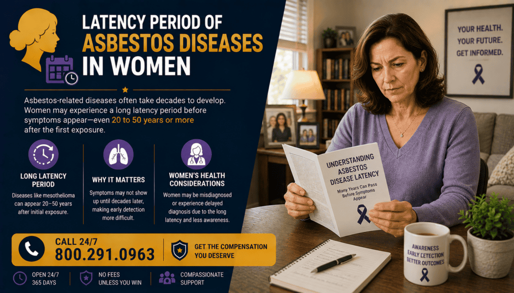 Latency Period of Asbestos Diseases in Women - Mesothelioma
