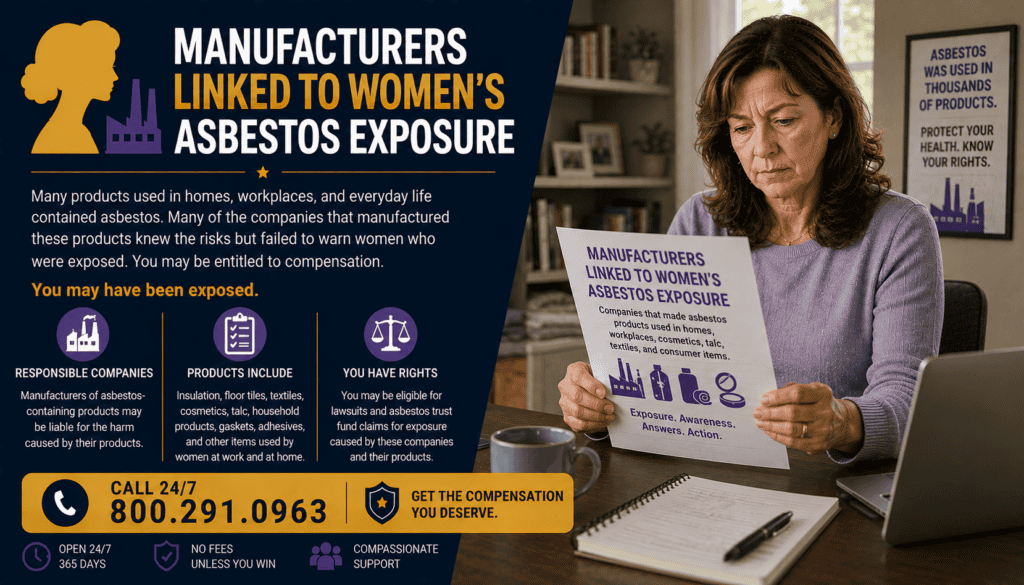 Manufacturers Linked to Women’s Asbestos Exposure - Mesothelioma