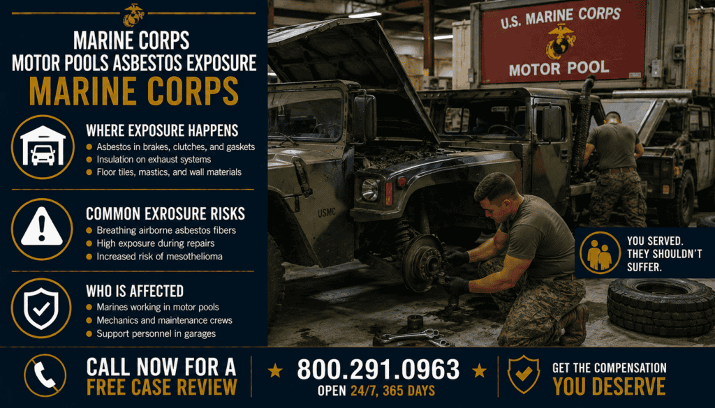 Marine Corps Motor Pools Asbestos Exposure - Mesothelioma