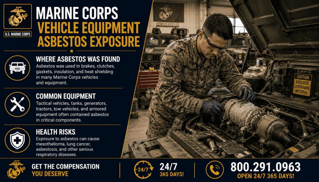 Marine Corps Vehicle Equipment Asbestos Exposure - Mesothelioma Lawsuit
