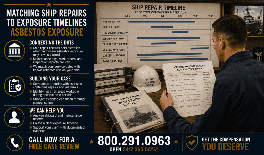 Matching Ship Repairs to Exposure Timelines - Mesothelioma
