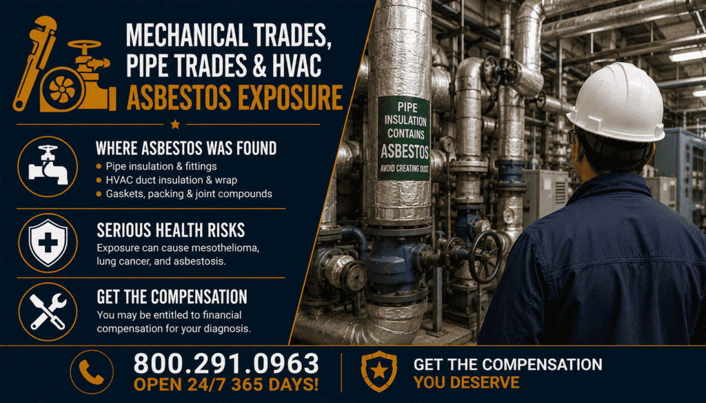 Mechanical Trades, Pipe Trades & HVAC Asbestos Exposure - Mesothelioma