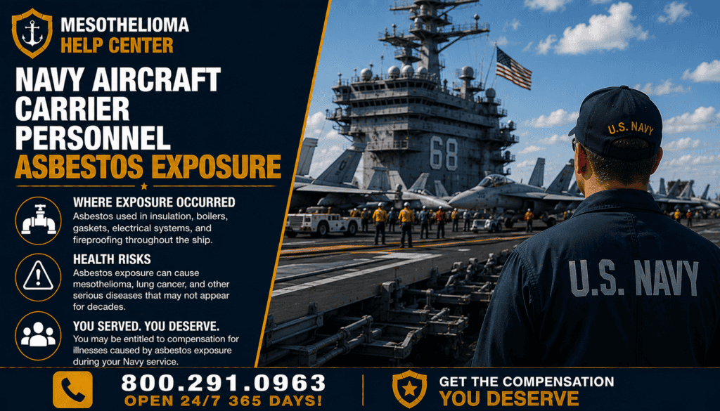 Navy Aircraft Carrier Personnel With Asbestos Exposure - Mesothelioma Lawsuit