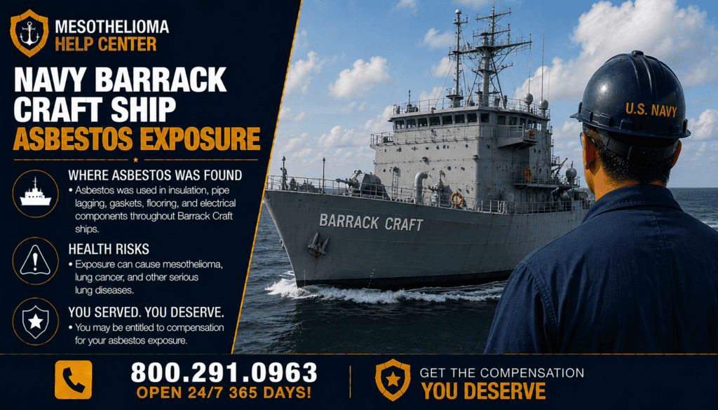 Navy Barrack Craft Ship Asbestos Exposure - Mesothelioma