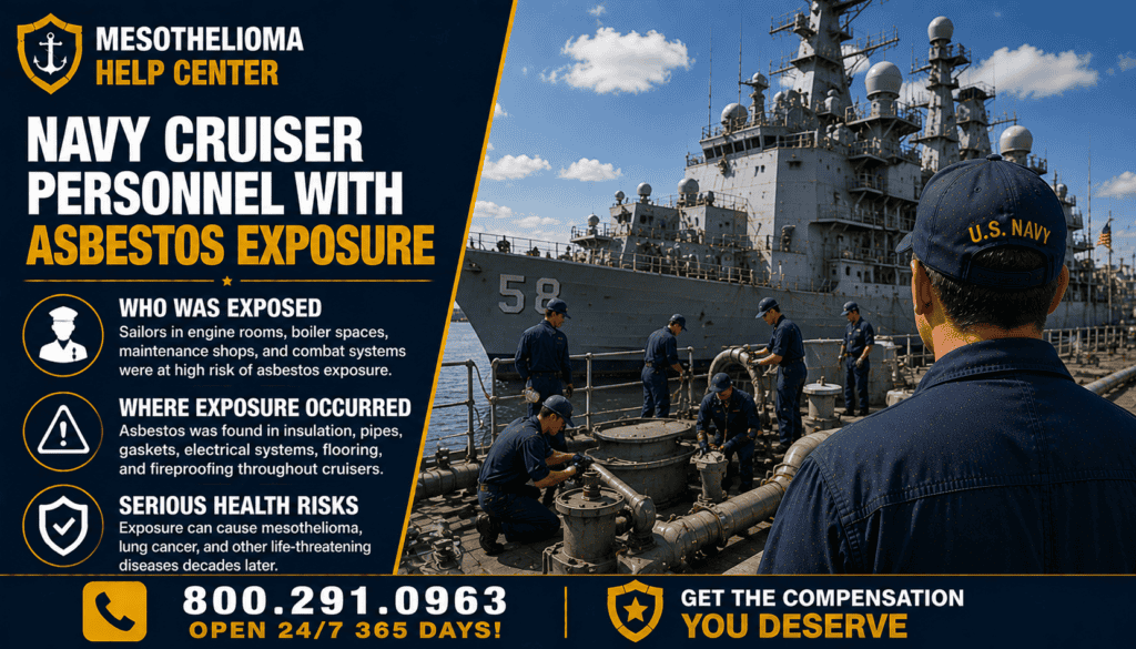 Navy Cruiser Personnel With Asbestos Exposure - Mesothelioma Lawsuit